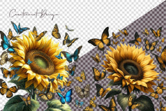 Sunflower And Butterfly Clipart Bundle - CraftNest - Digital Crafting and Art
