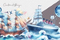 Dream Ships Clipart Bundle - CraftNest - Digital Crafting and Art