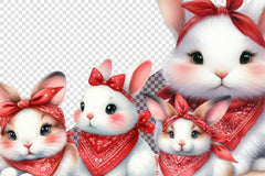 Cute Cats Red Bandana Clipart Bundle - CraftNest - Digital Crafting and Art