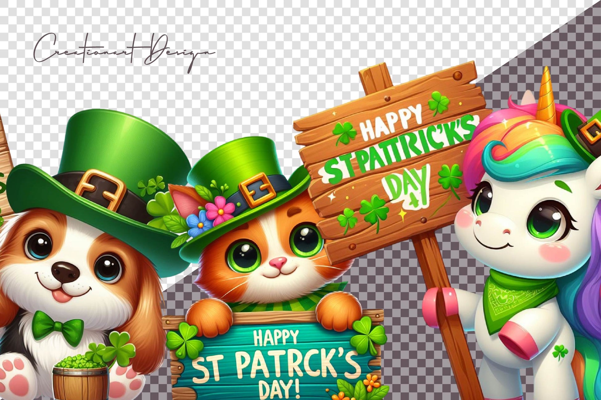 St Patrick'S Day Animals Clipart Bundle - CraftNest - Digital Crafting and Art