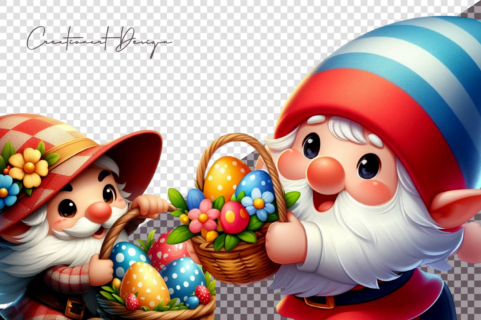 Easter Gnome Clipart Bundle 5 - CraftNest - Digital Crafting and Art