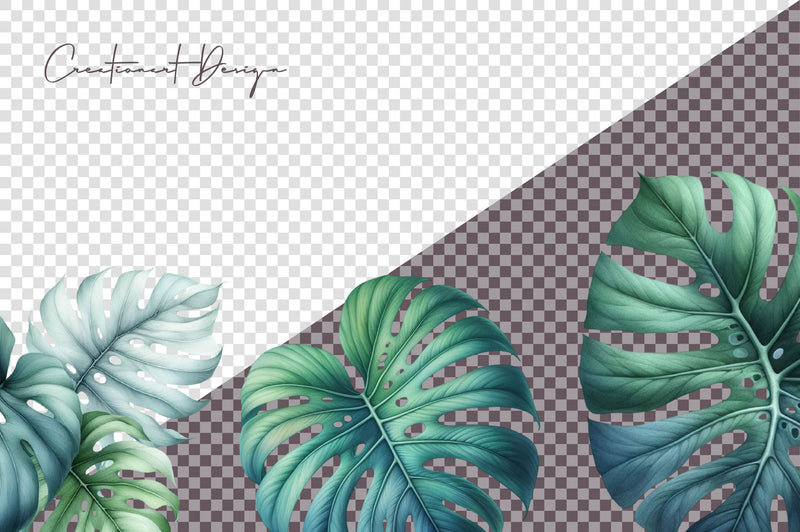 Tropical Leaf Clipart Bundle - CraftNest - Digital Crafting and Art
