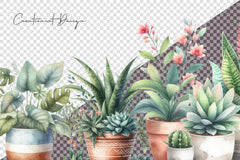 Potted Plants Clipart Bundle 1 - CraftNest - Digital Crafting and Art