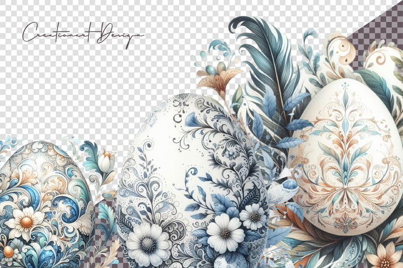 Ornate Eggs Clipart Bundle - CraftNest - Digital Crafting and Art