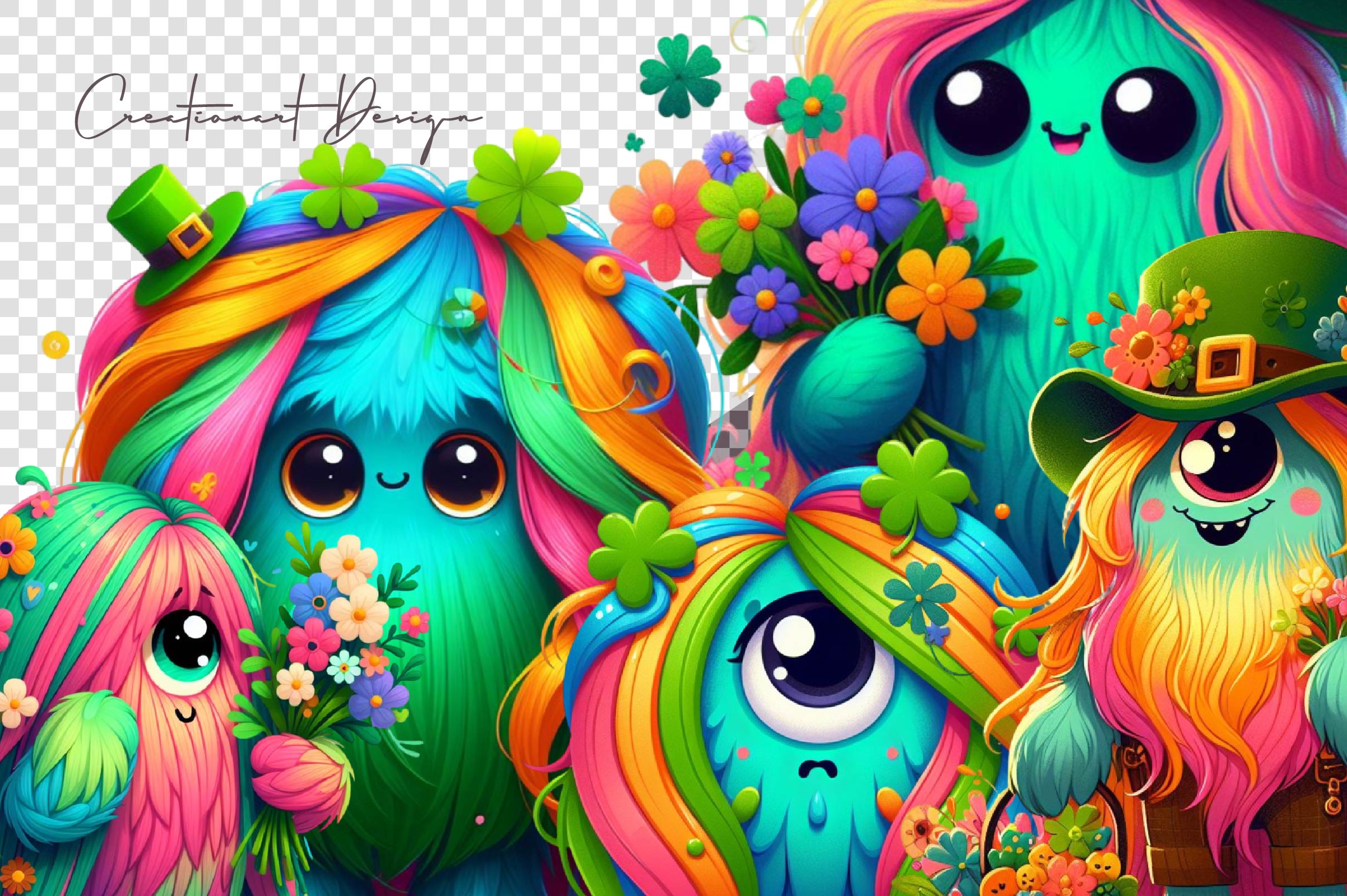 St Patrick Monsters Clipart Bundle - CraftNest - Digital Crafting and Art