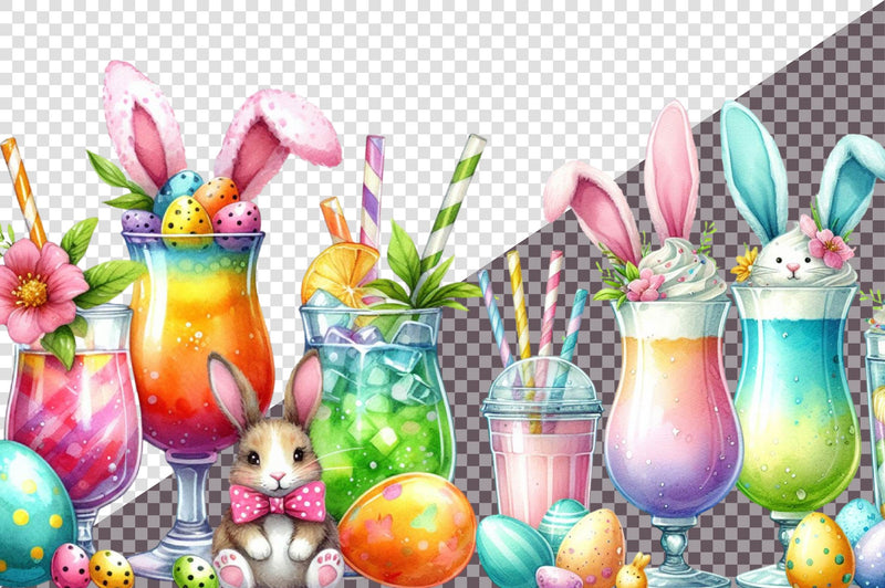 Cute Easter Drinks Clipart Bundle - CraftNest - Digital Crafting and Art