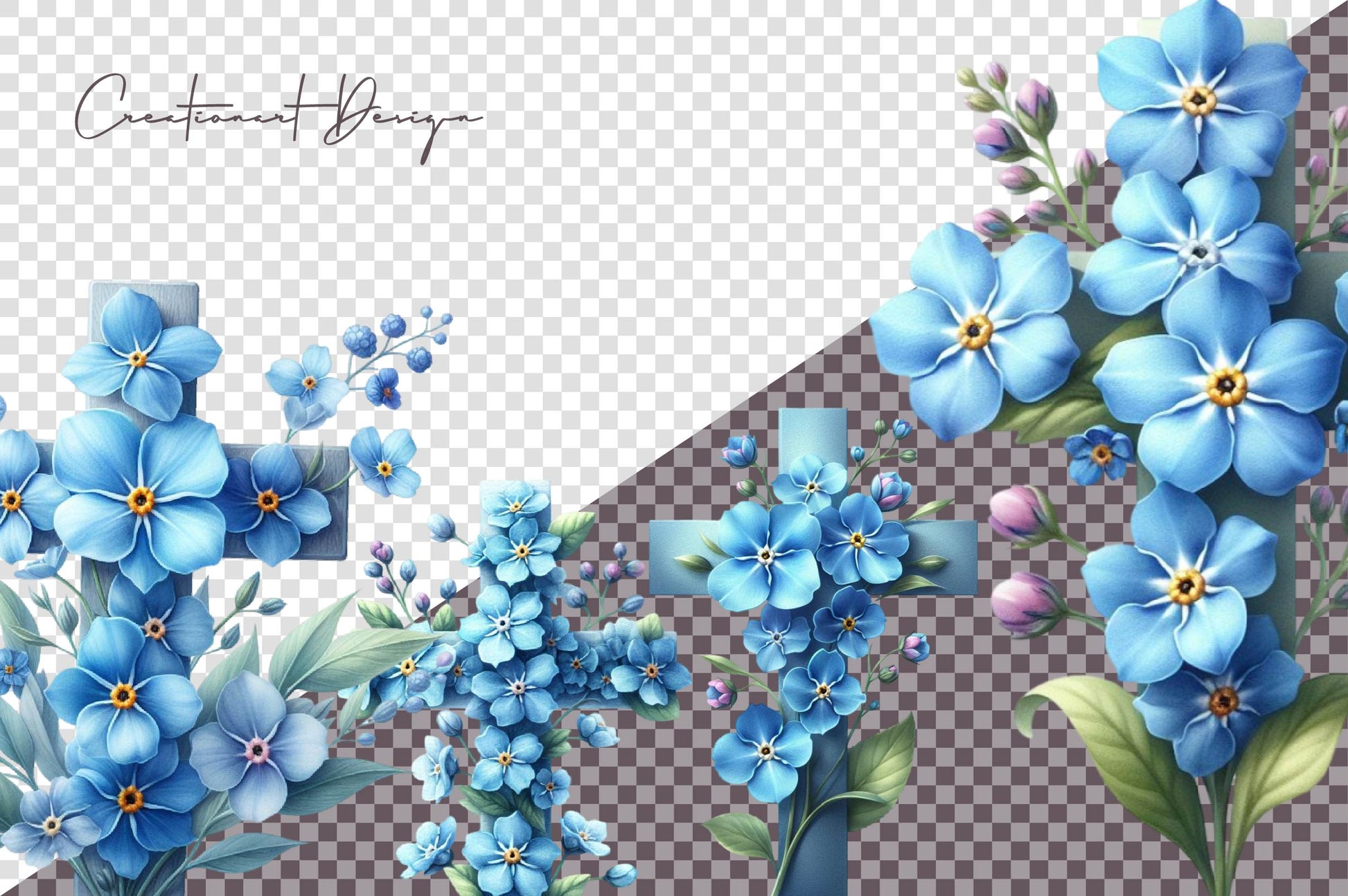 Crosses Flower Clipart Bundle - CraftNest - Digital Crafting and Art