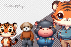 Cute Animals Clipart Bundle 2 - CraftNest - Digital Crafting and Art