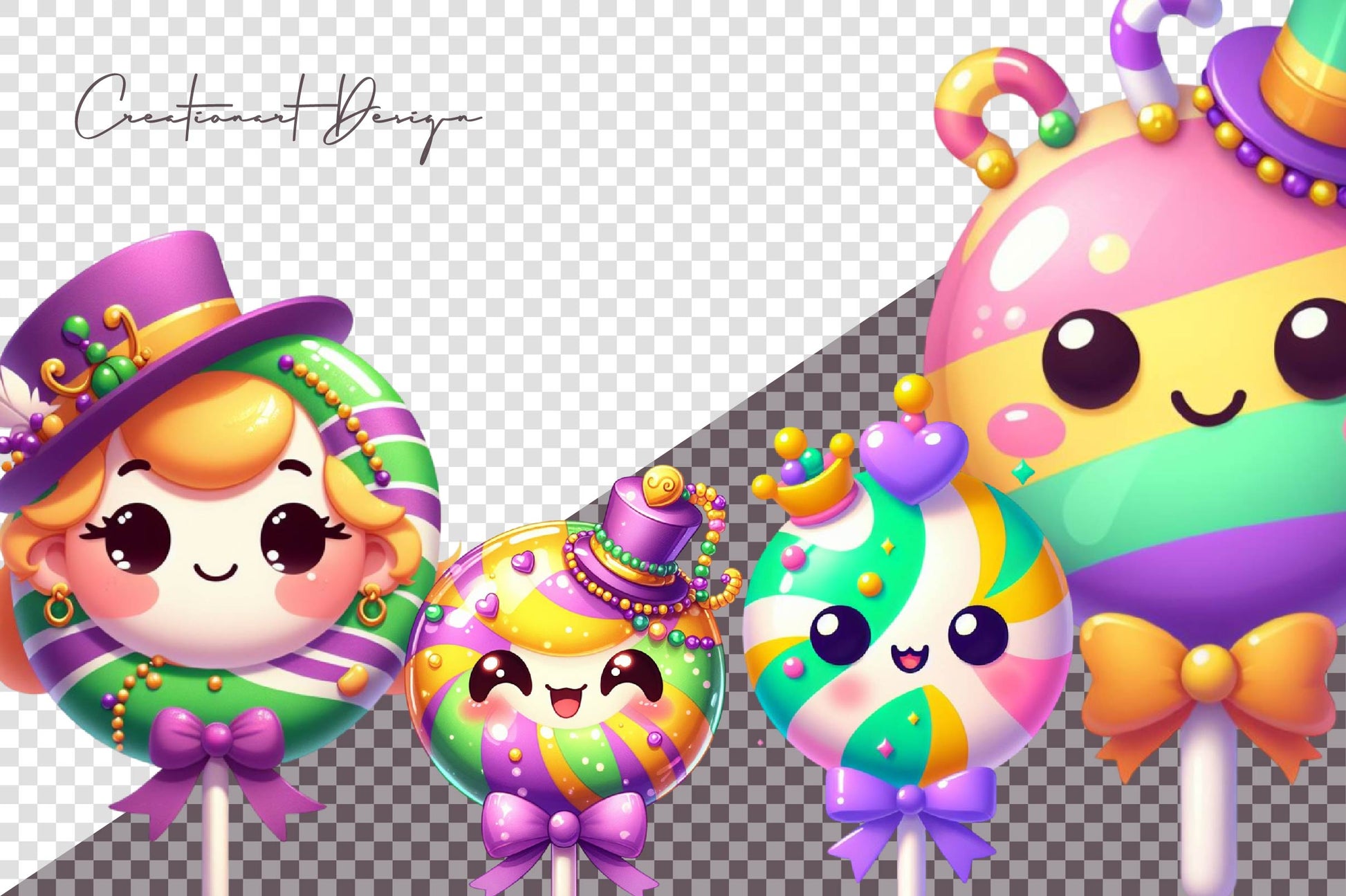 Mardi Gras Candy Clipart Bundle - CraftNest - Digital Crafting and Art