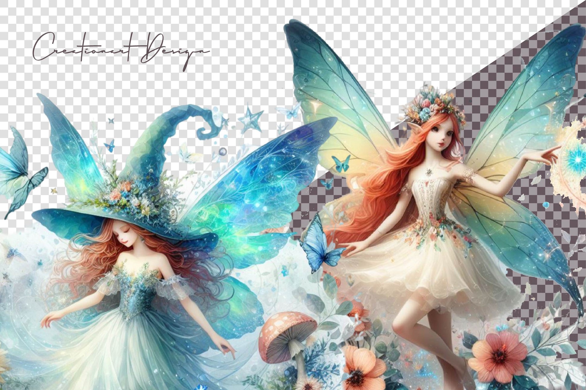 Mystical Fairies Clipart Bundle - CraftNest - Digital Crafting and Art