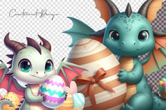 Cute Dragon Easter Day Clipart Bundle - CraftNest - Digital Crafting and Art
