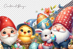 Easter Gnome Clipart Bundle 3 - CraftNest - Digital Crafting and Art