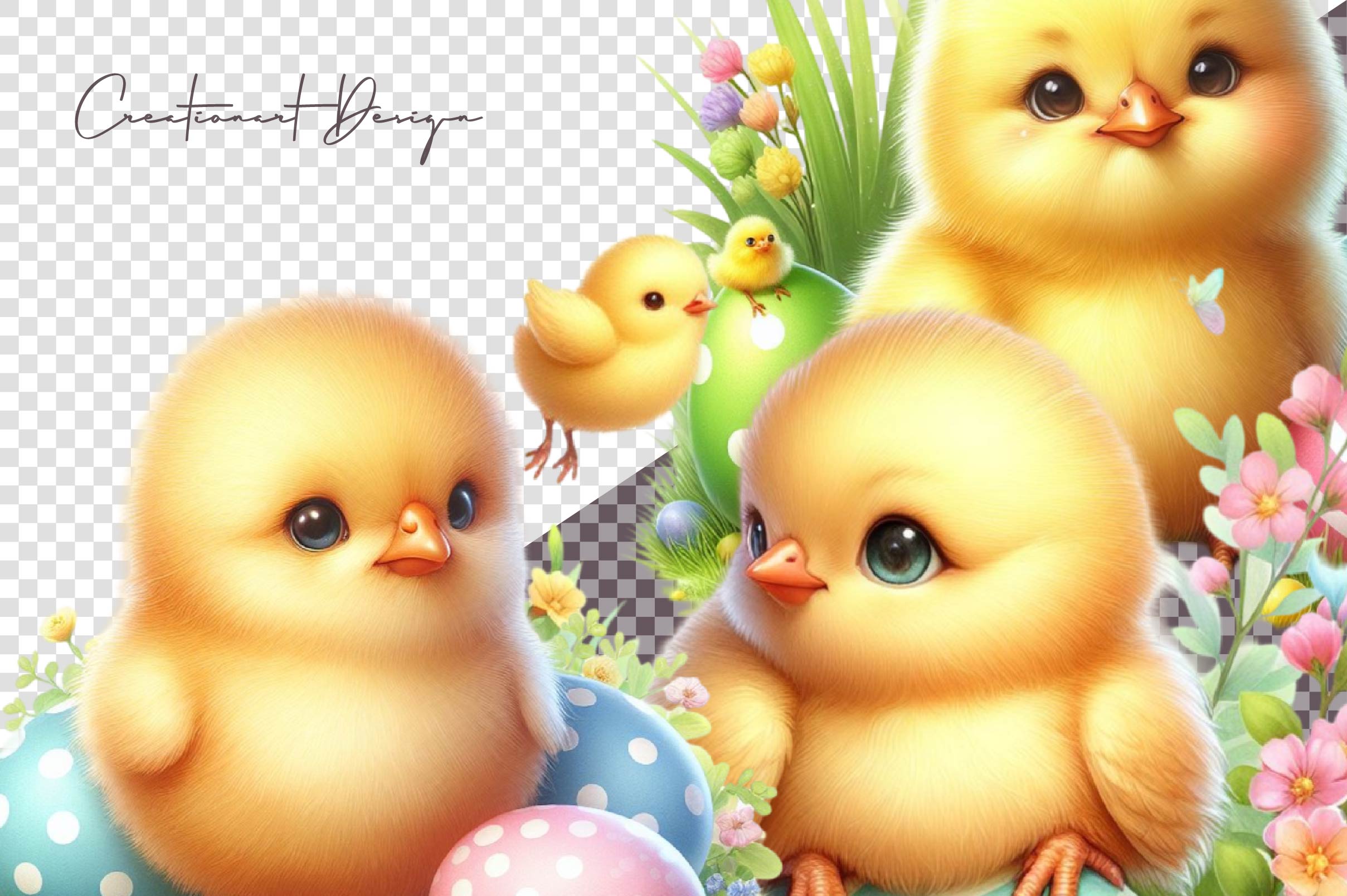 Easter Chick Clipart Bundle - CraftNest - Digital Crafting and Art