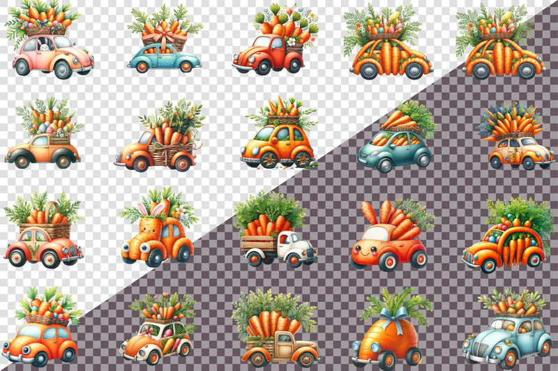 Carrot Car Clipart Bundle - CraftNest - Digital Crafting and Art