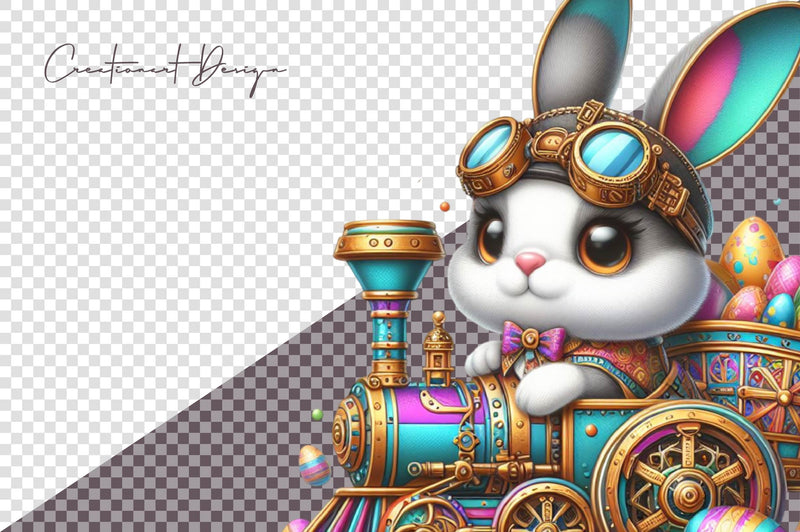 Easter Steampunk Bunny Clipart Bundle - CraftNest - Digital Crafting and Art
