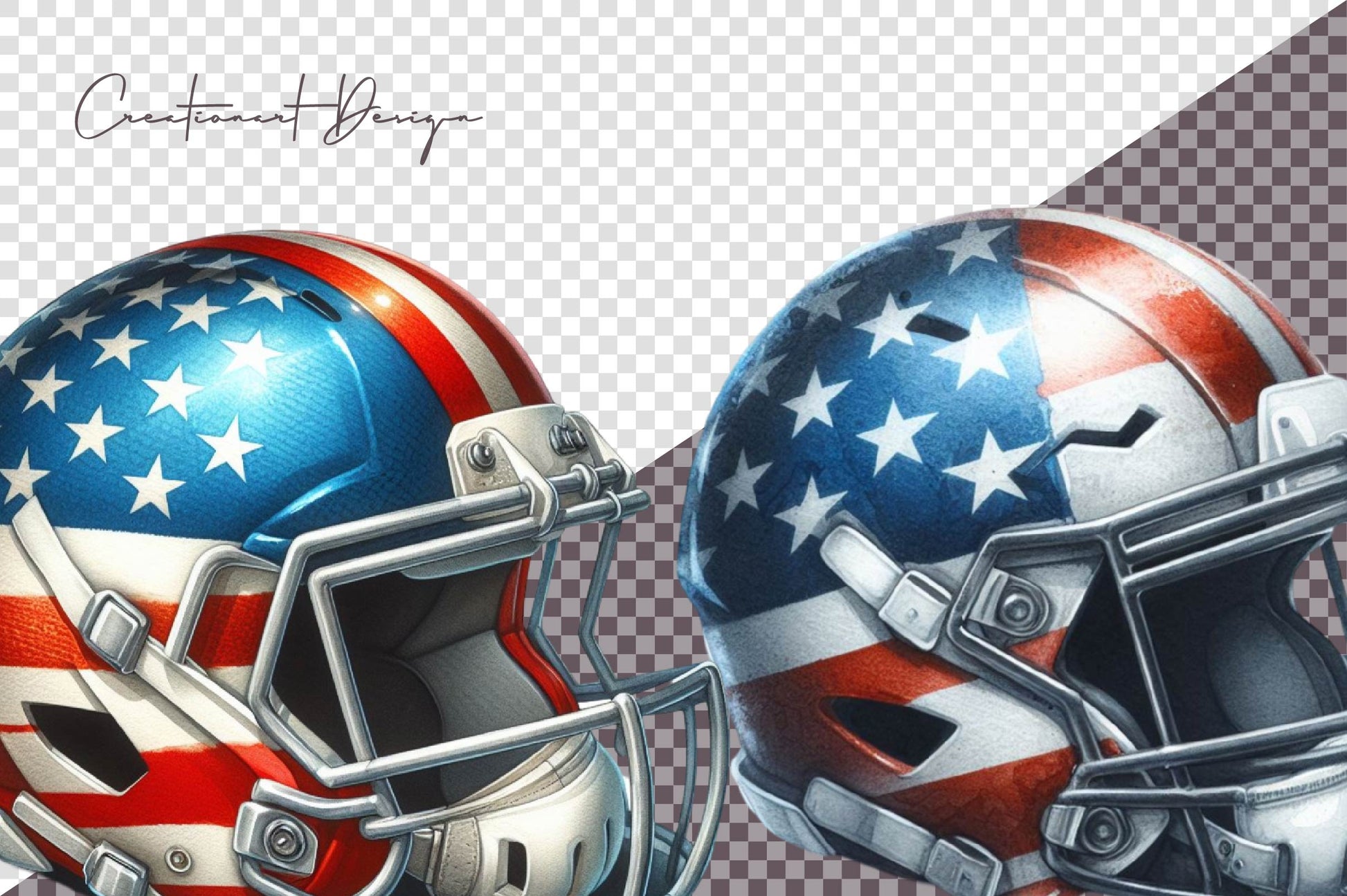 Football Helmet Clipart Bundle - CraftNest - Digital Crafting and Art