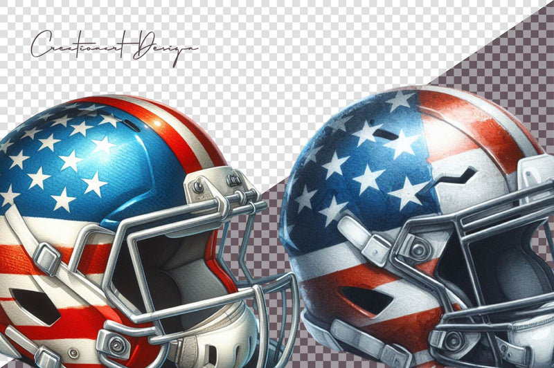 Football Helmet Clipart Bundle - CraftNest - Digital Crafting and Art