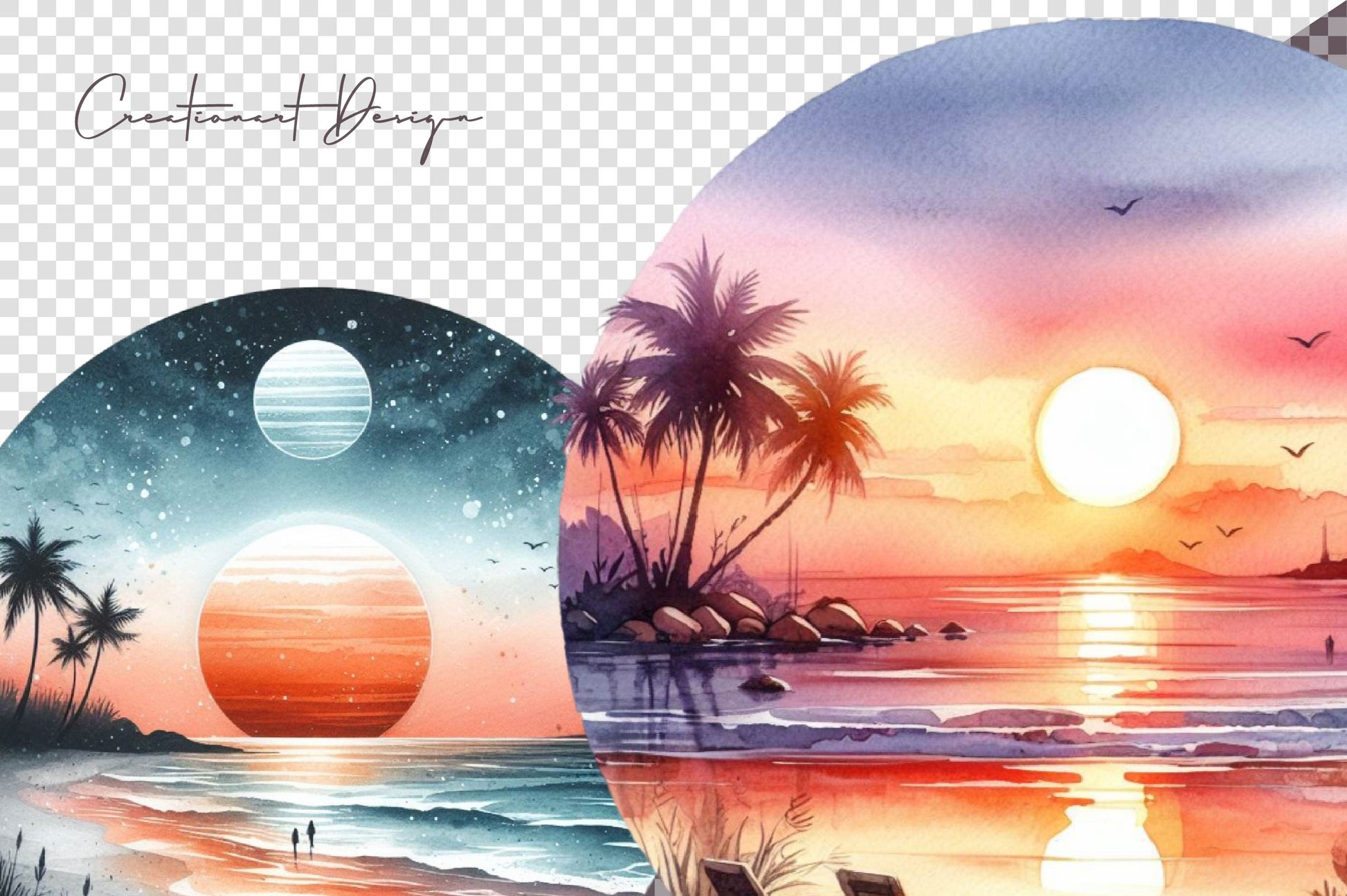 Beach Sunsets Clipart Bundle - CraftNest - Digital Crafting and Art