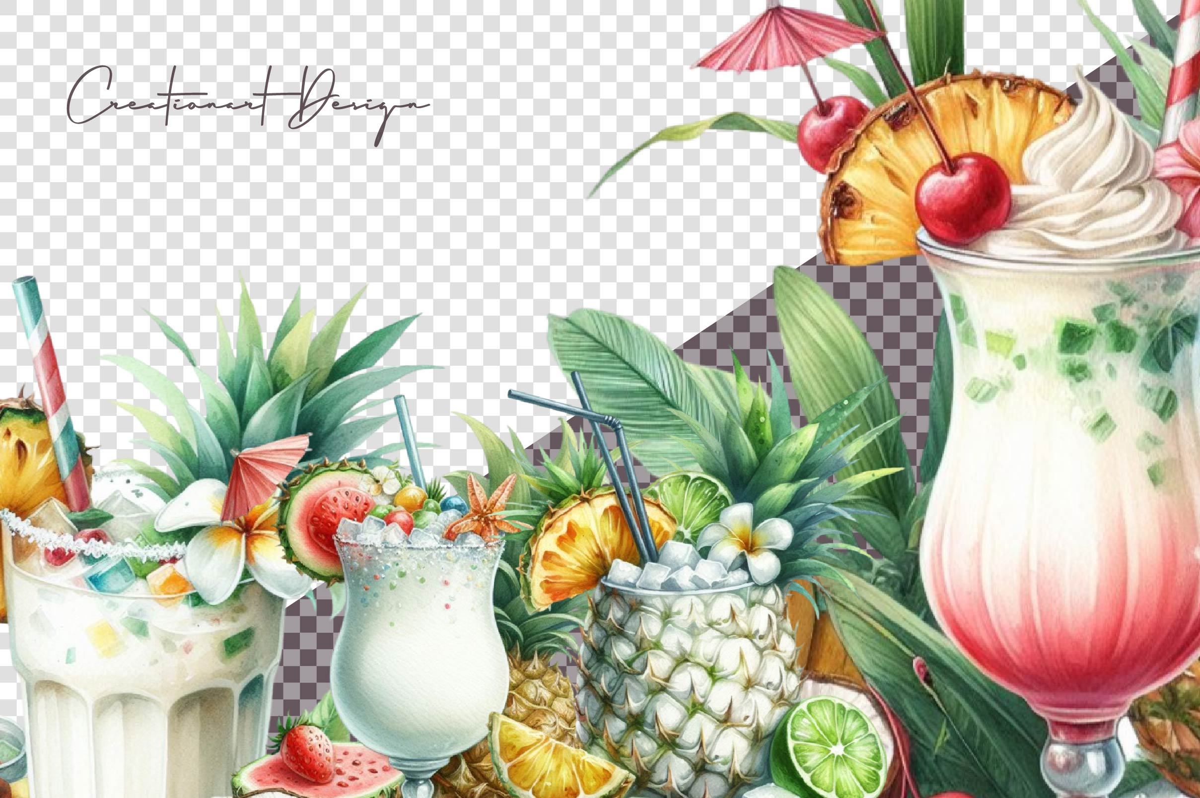 Pina Colada Clipart Bundle - CraftNest - Digital Crafting and Art