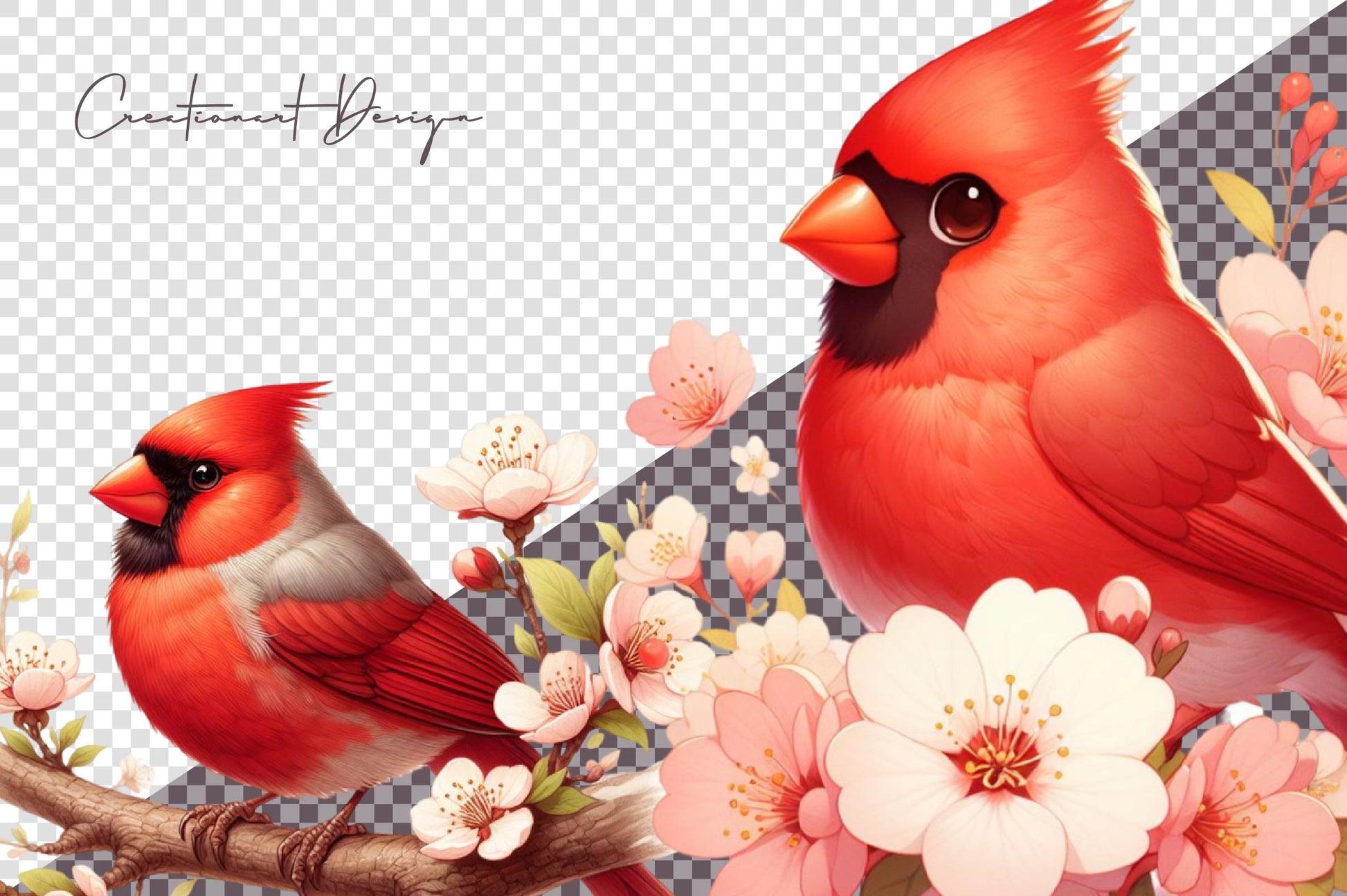 Winter Wonderland Cardinal Clipart Bundle - CraftNest - Digital Crafting and Art