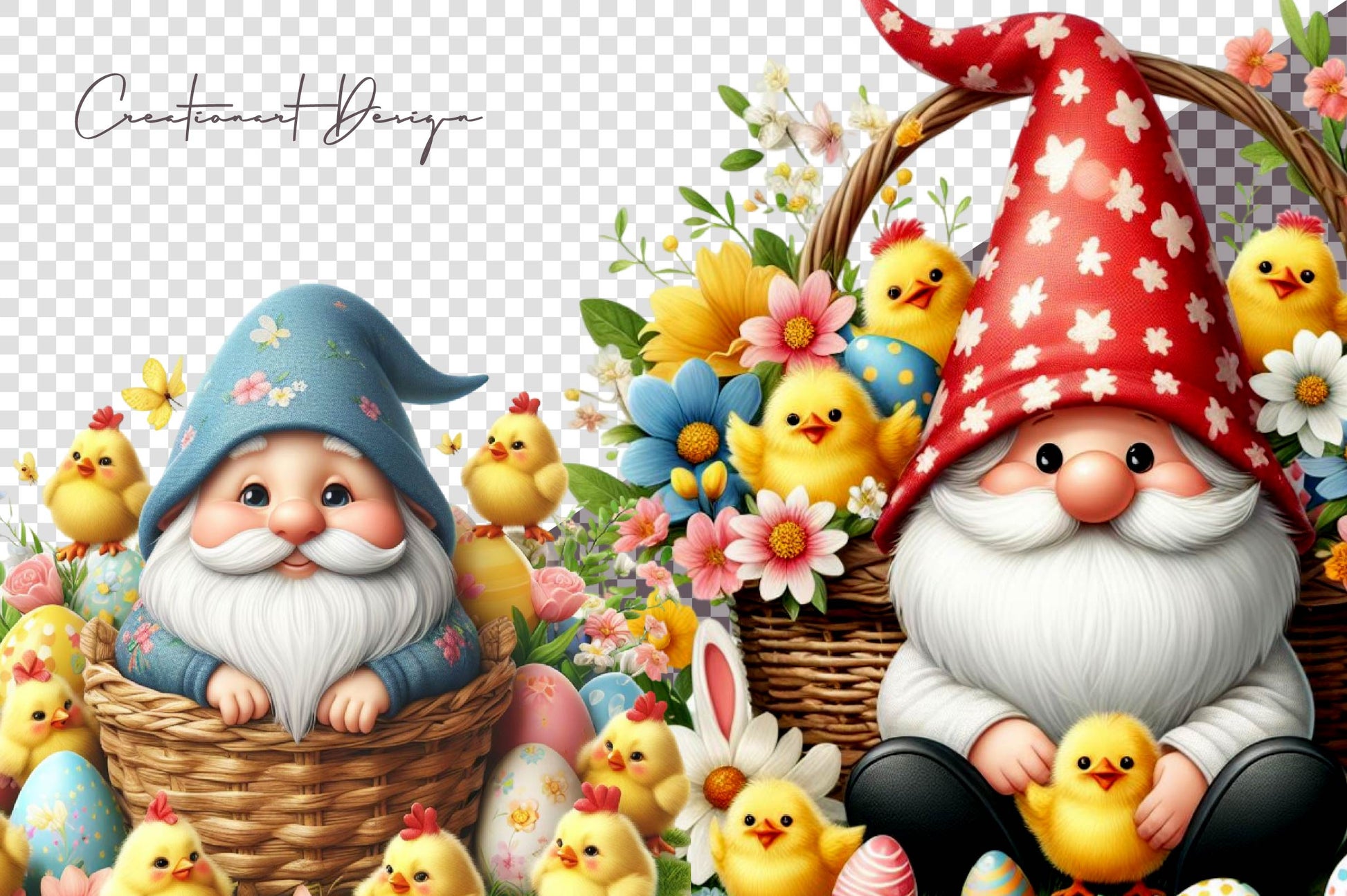 Easter Gnome Clipart Bundle 4 - CraftNest - Digital Crafting and Art