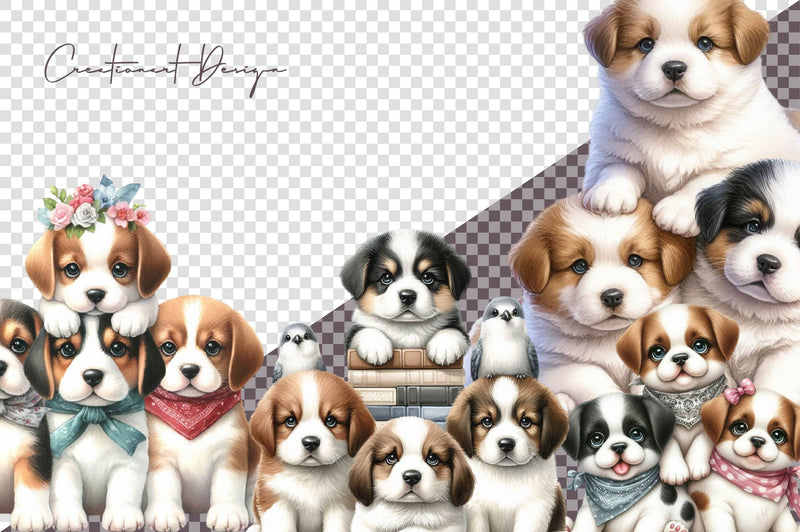 Stack Of Dogs Clipart Bundle - CraftNest - Digital Crafting and Art
