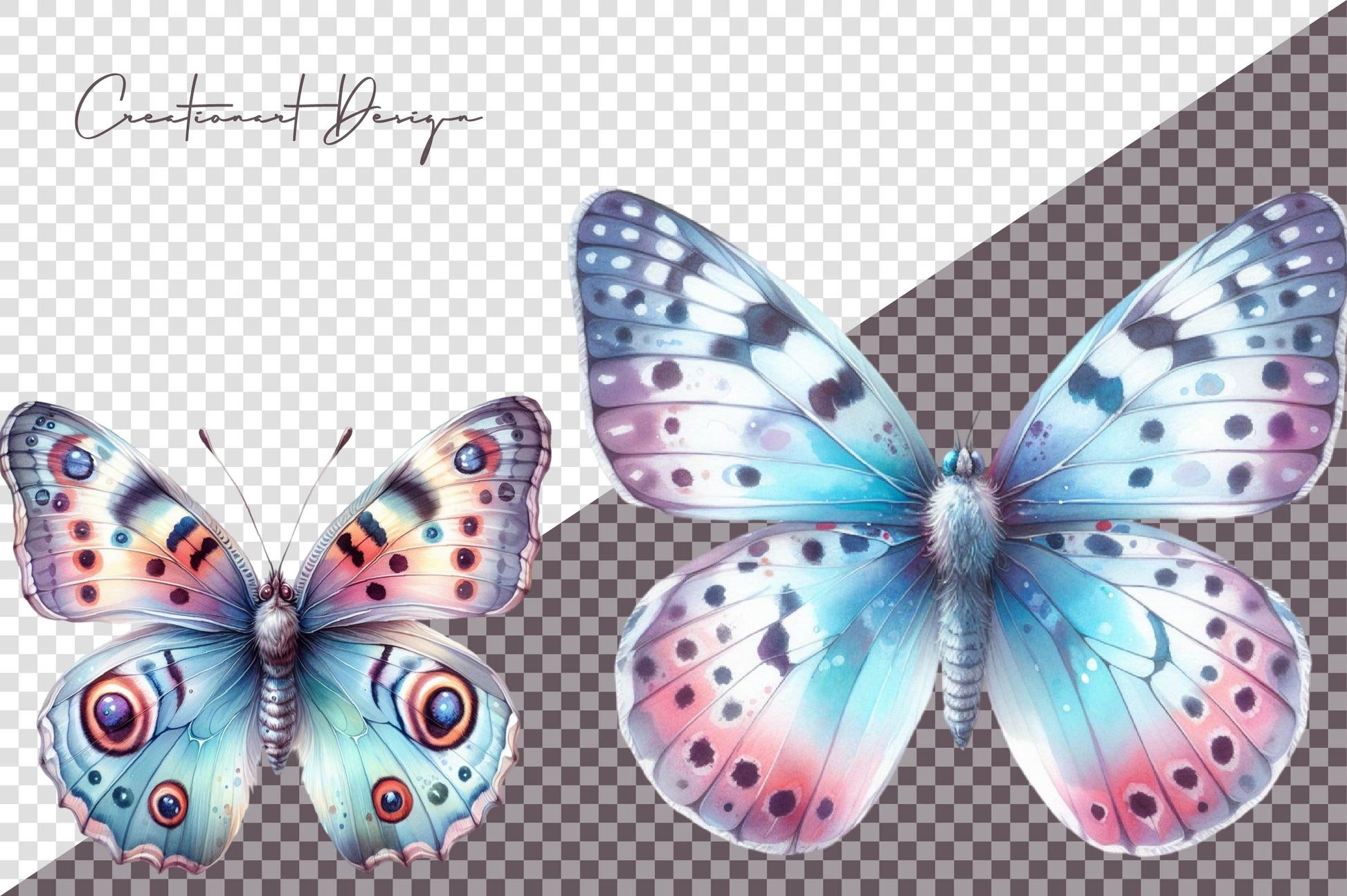 Painted Butterflies Clipart Bundle - CraftNest - Digital Crafting and Art