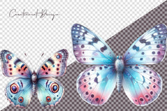 Painted Butterflies Clipart Bundle - CraftNest - Digital Crafting and Art
