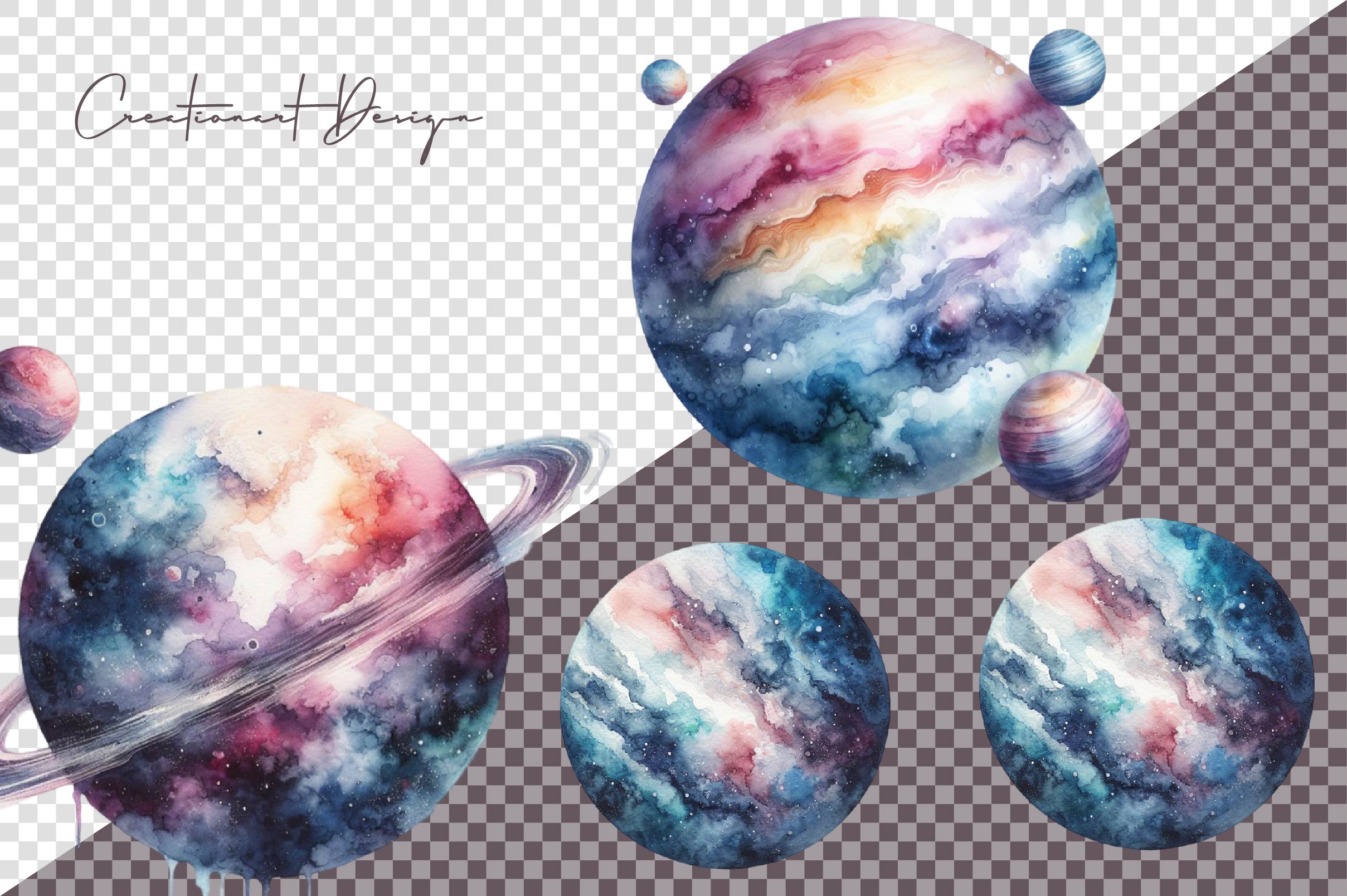 Celestial Planets Clipart Bundle - CraftNest - Digital Crafting and Art