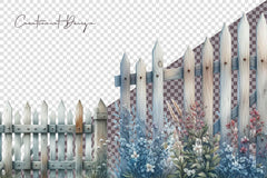 Rustic Picket Fences Clipart Bundle - CraftNest - Digital Crafting and Art