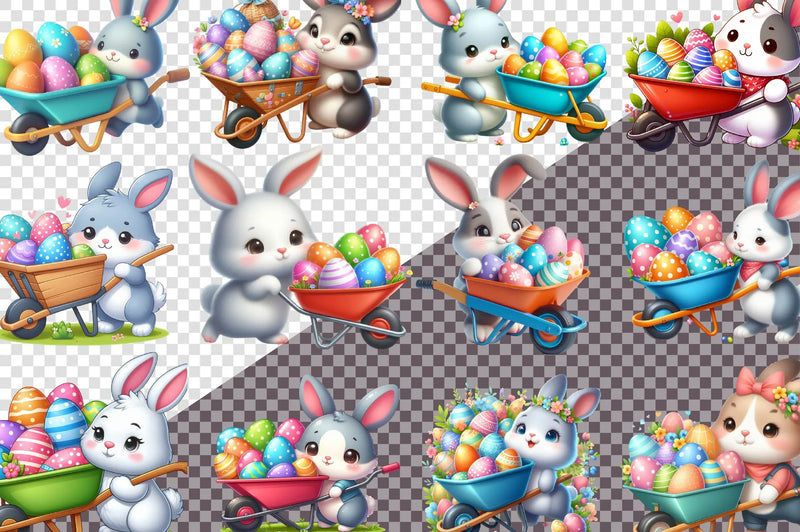 Happy Bunny Clipart Bundle - CraftNest - Digital Crafting and Art