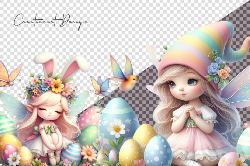 Easter Fairies Clipart Bundle 1 - CraftNest - Digital Crafting and Art