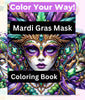 Mardi Gras Mask Coloring Book Bundle