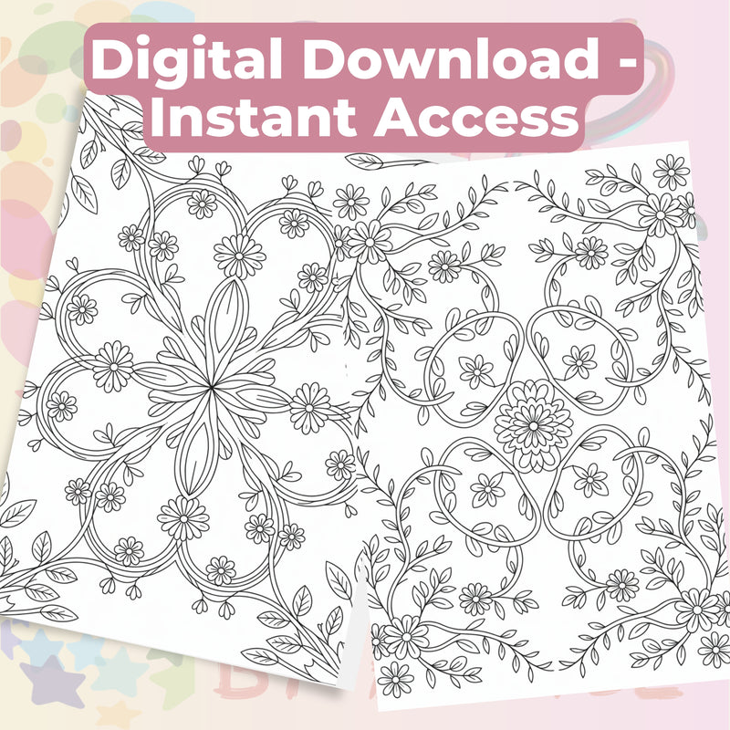 Nature Patterns Coloring Book Bundle - CraftNest - Digital Crafting and Art