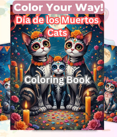 Dia de los Muertos Cats Coloring Book Bundle - CraftNest - Digital Crafting and Art