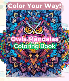 Owl Mandala Coloring Book Bundle - CraftNest - Digital Crafting and Art