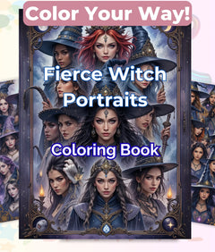 Fierce Witches Coloring Books Bundle - CraftNest - Digital Crafting and Art