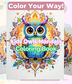Kids Owl Mandala Coloring Book Bundle - CraftNest - Digital Crafting and Art