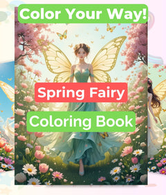 Spring Fairy Coloring Book Bundle - CraftNest - Digital Crafting and Art