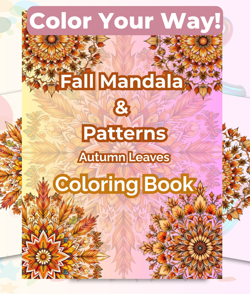 Fall Mandala & Patterns Coloring Books Bundle - CraftNest - Digital Crafting and Art