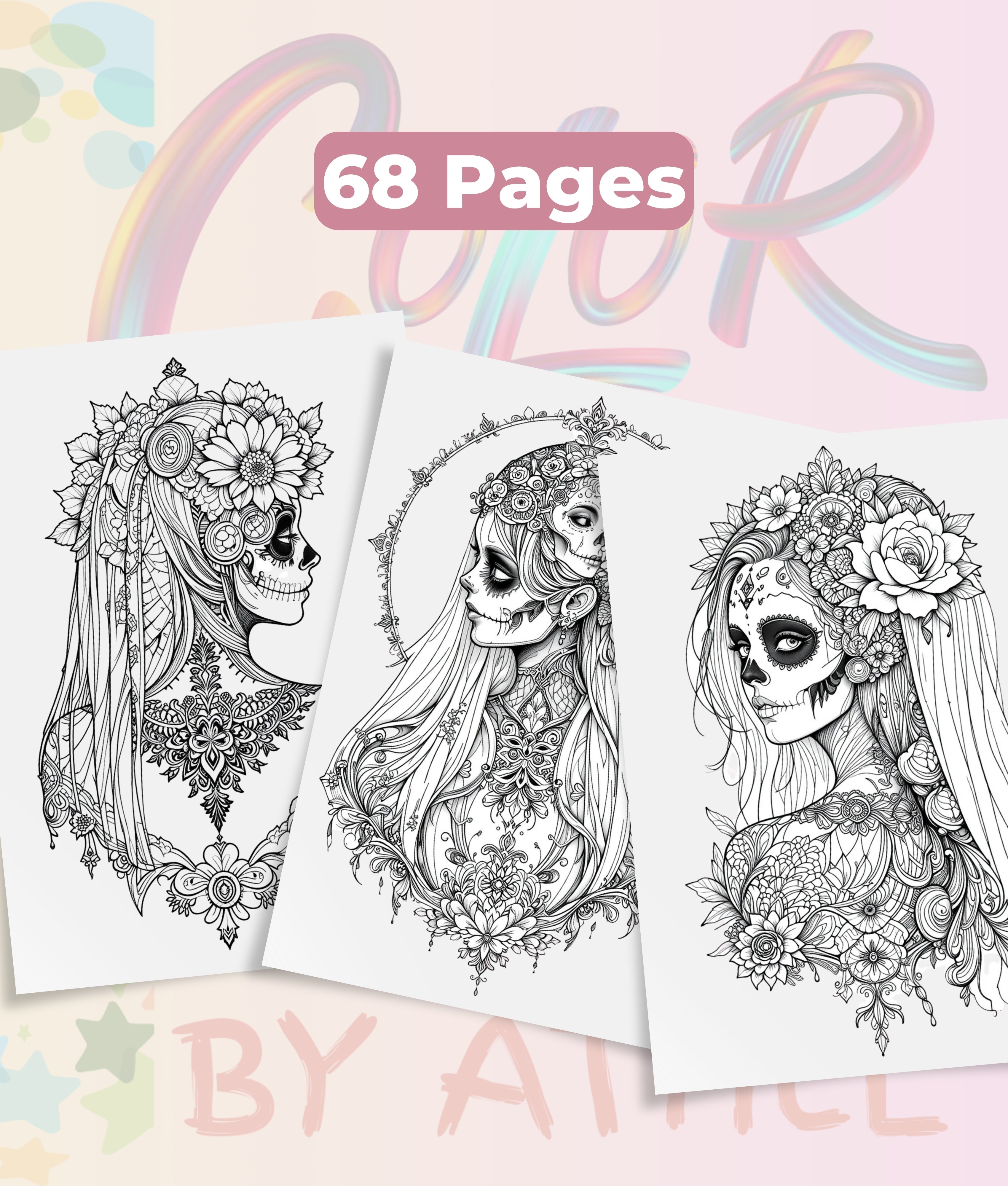 Dia de los Muertos Coloring Book Bundle