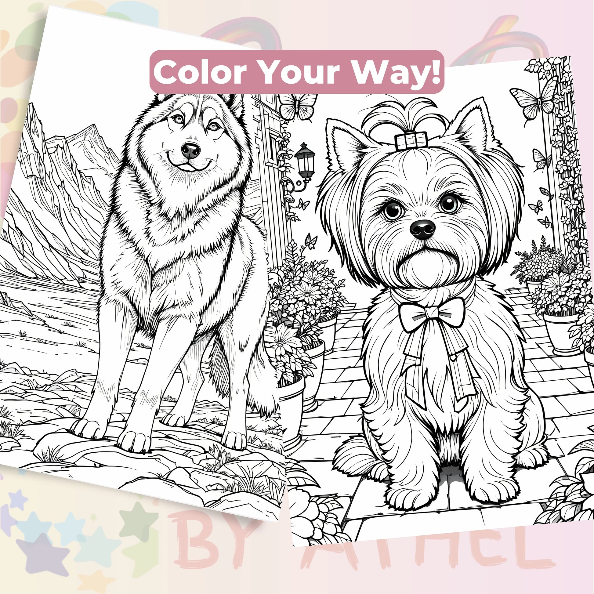 Dog Breeds Coloring Book & Fun Facts Bundle - CraftNest - Digital Crafting and Art