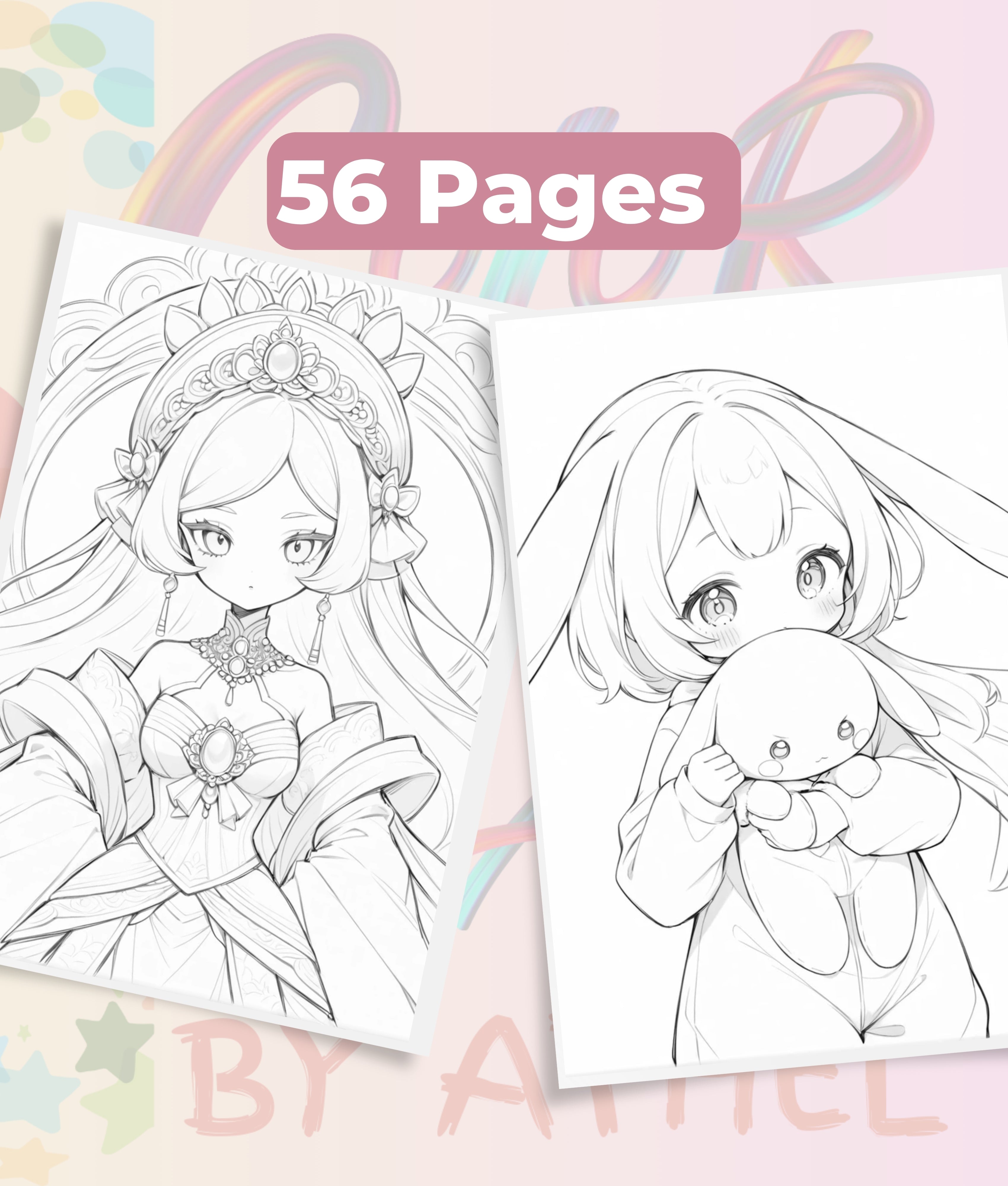 Anime Dolls Coloring Book Bundle