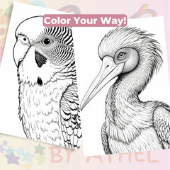 Bird Portraits Coloring Book Bundle - CraftNest - Digital Crafting and Art
