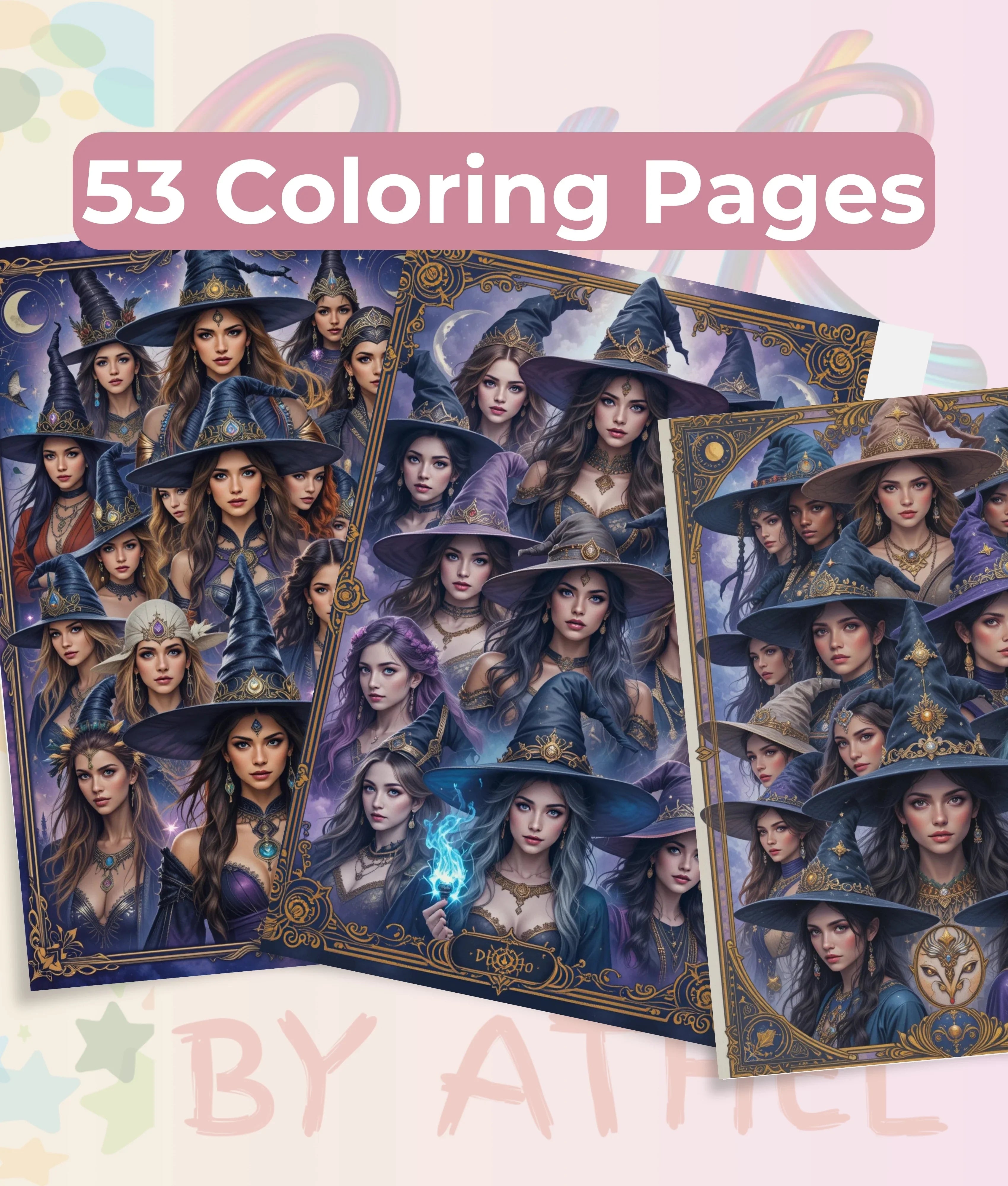 Fierce Witches Coloring Books Bundle - CraftNest - Digital Crafting and Art