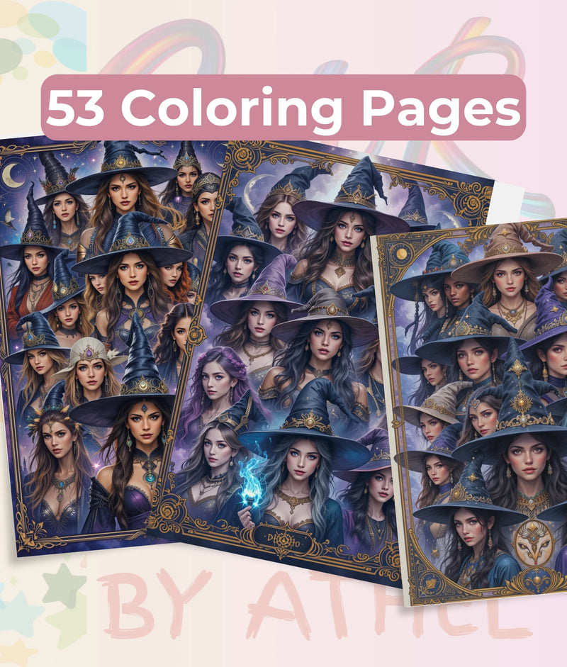 Fierce Witches Coloring Books Bundle - CraftNest - Digital Crafting and Art