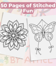 PatchworkStitched Coloring Books Bundle Vol 1 - CraftNest - Digital Crafting and Art