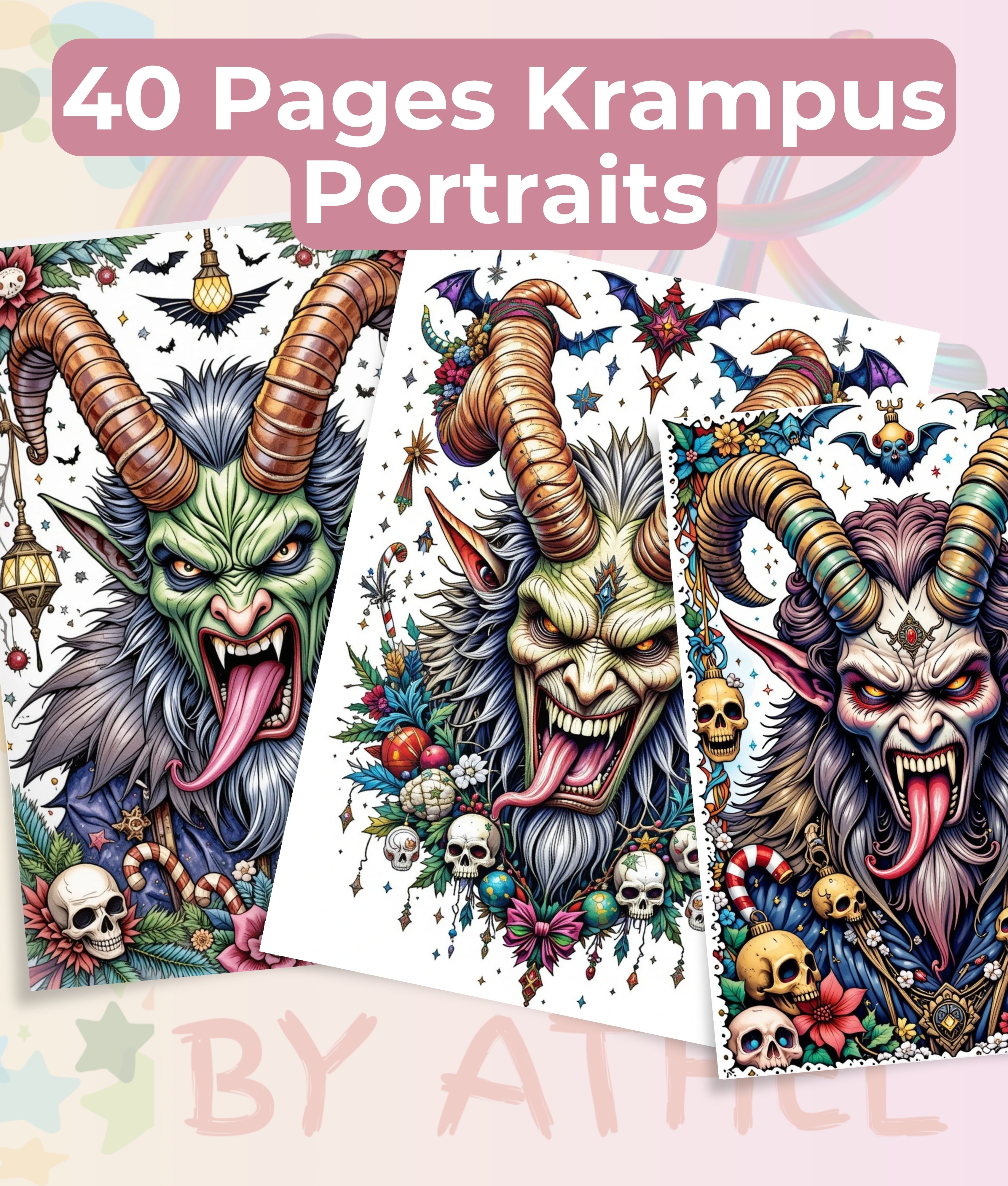 Krampus Coloring Books Bundle