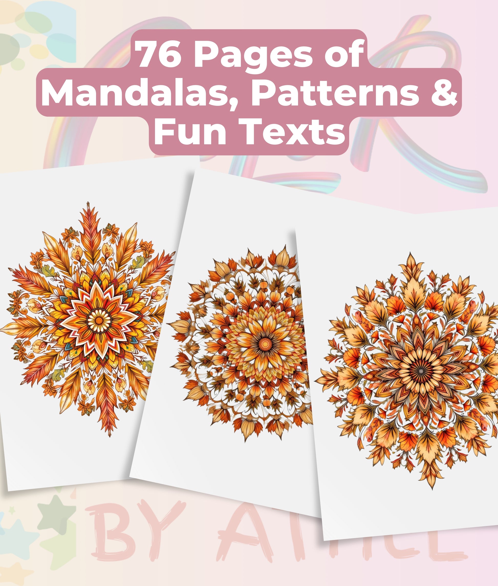 Fall Mandala & Patterns Coloring Books Bundle - CraftNest - Digital Crafting and Art