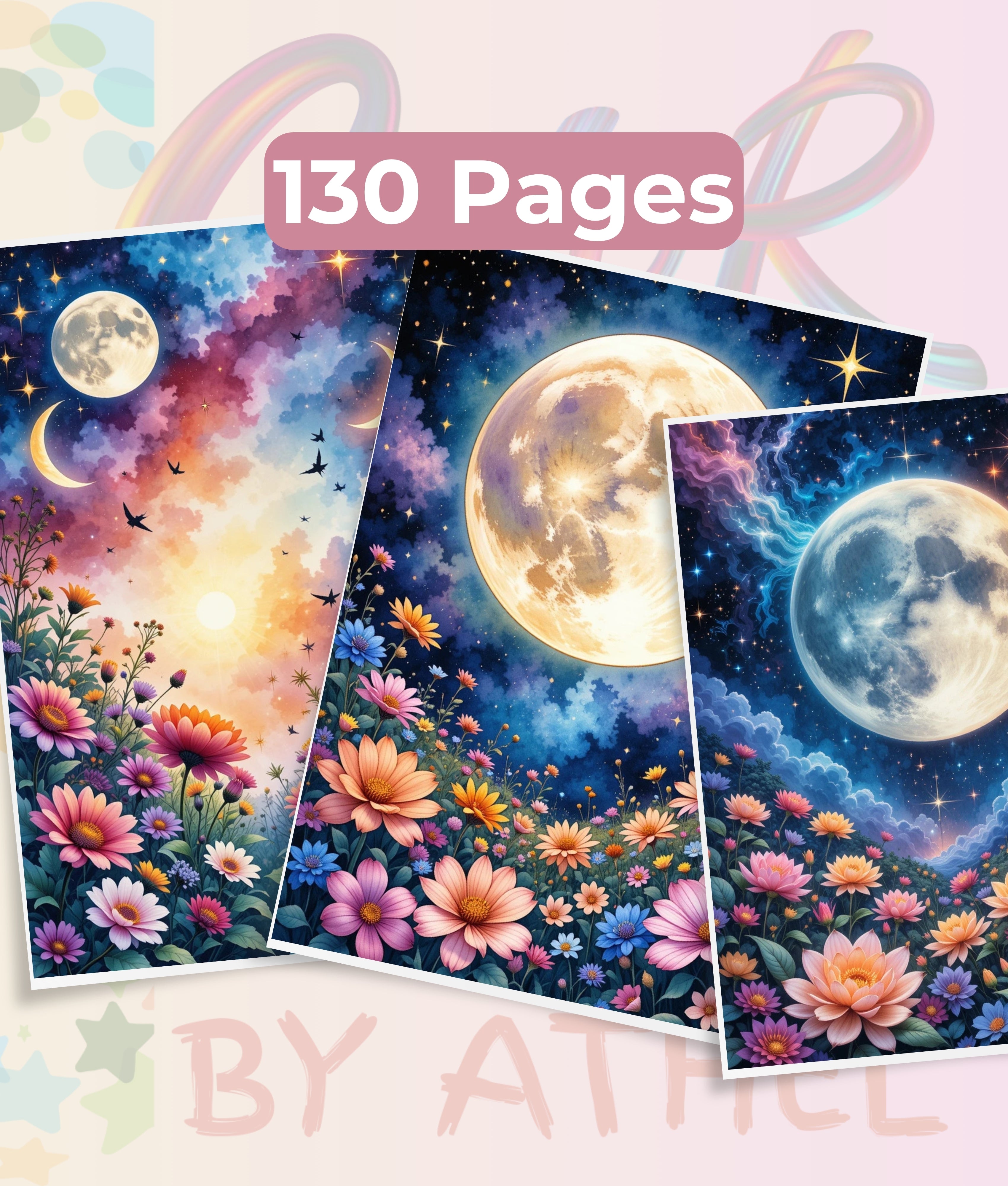 Celestial Garden Motivational Coloring Book Bundle